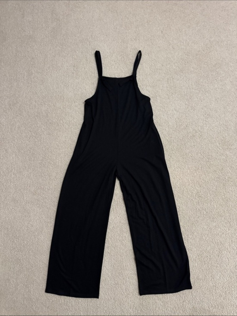 Black Wide Leg Adjustable Strap Jumpsuit M